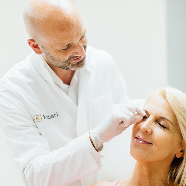 Eyelid correction for drooping eyebrows at the Kuzbari Centre